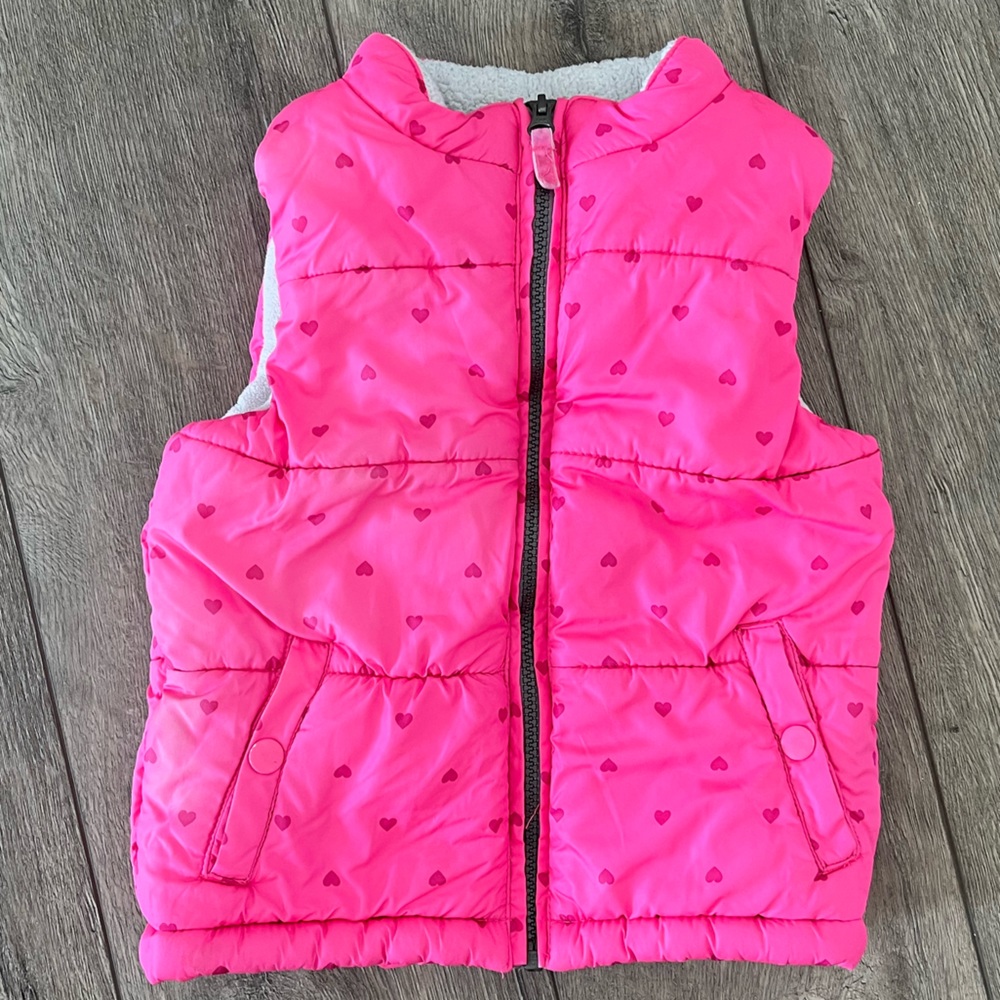 Carter’s Girl Pink Puffer Vest Size 5